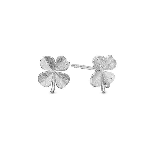 FOUR LEAF CLOVER ørestikker i 925 sterlingsølv fra Christina Jewelry & Watches med kløverformet design.
